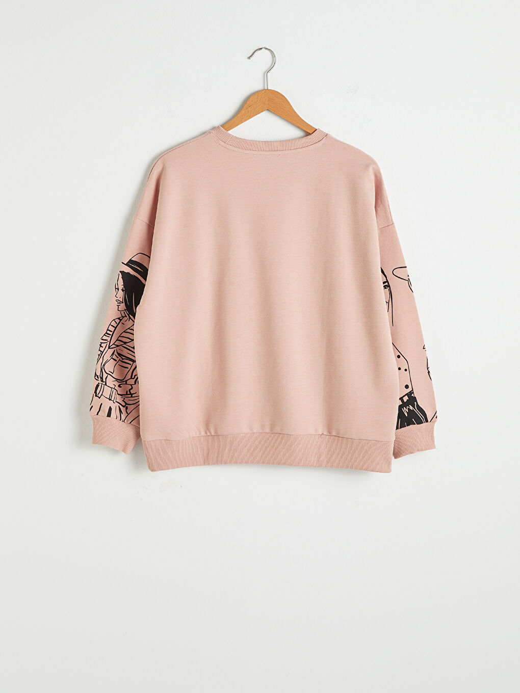LCW Vision Crew Neck Printed Thin Sweatshirt -0WHQ48Z8-FLK