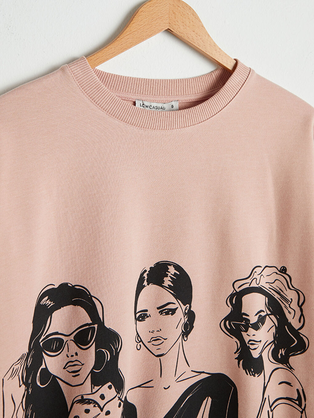 LCW Vision Crew Neck Printed Thin Sweatshirt -0WHQ48Z8-FLK