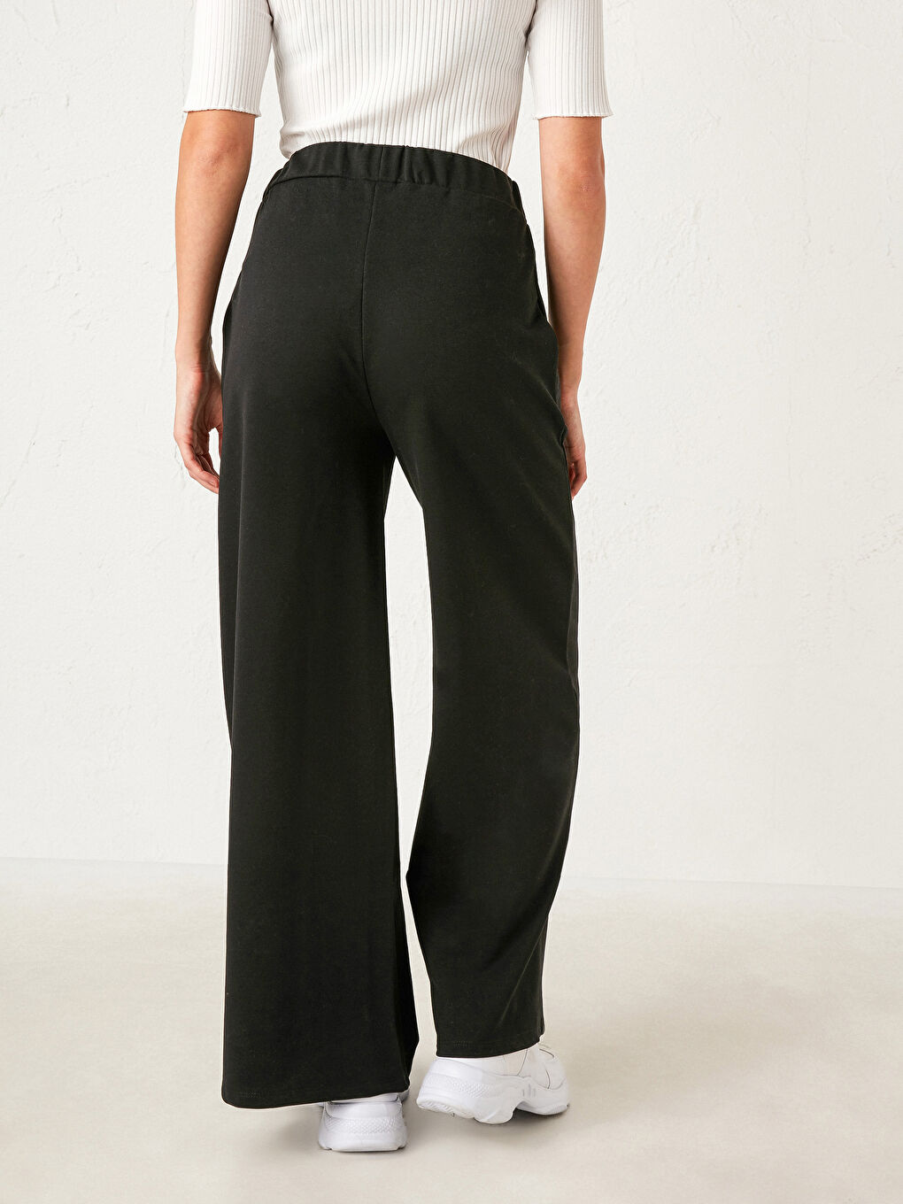 Slogan Printed Wide Leg Sweatpants-3