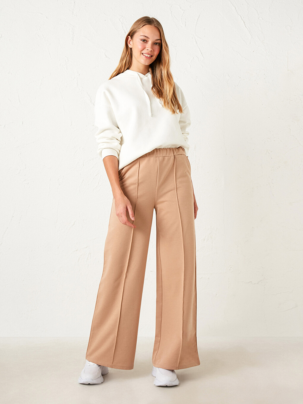 Slogan Printed Wide Leg Sweatpants