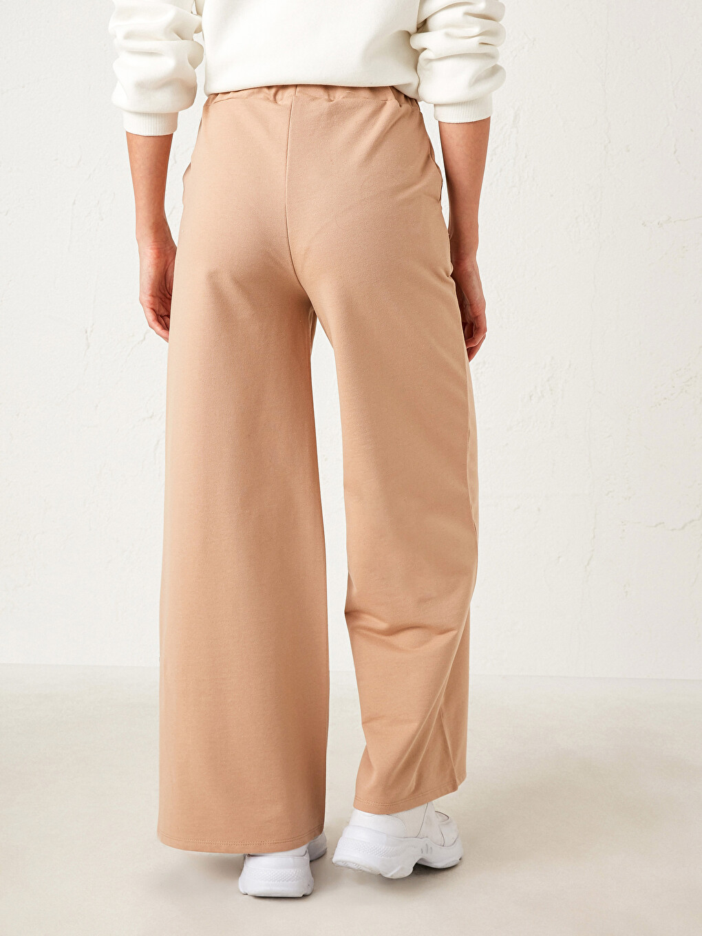 Slogan Printed Wide Leg Sweatpants-3