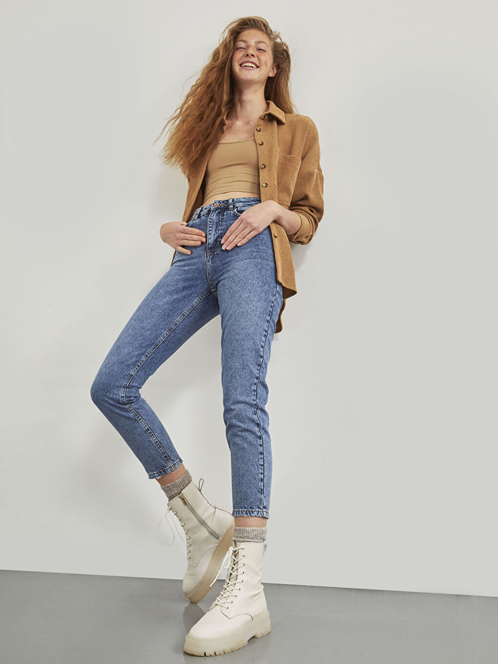 Buttoned Regular Long Sleeve Velvet Women's Shirt Jacket-5