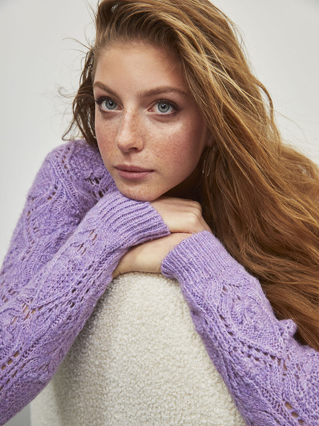 V-Neck Loose Fit Tricot Cardigan-4