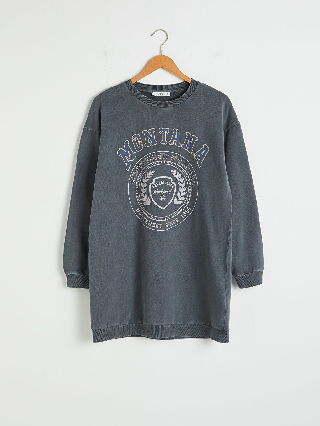 Cotton Printed Crew Neck Dress-13