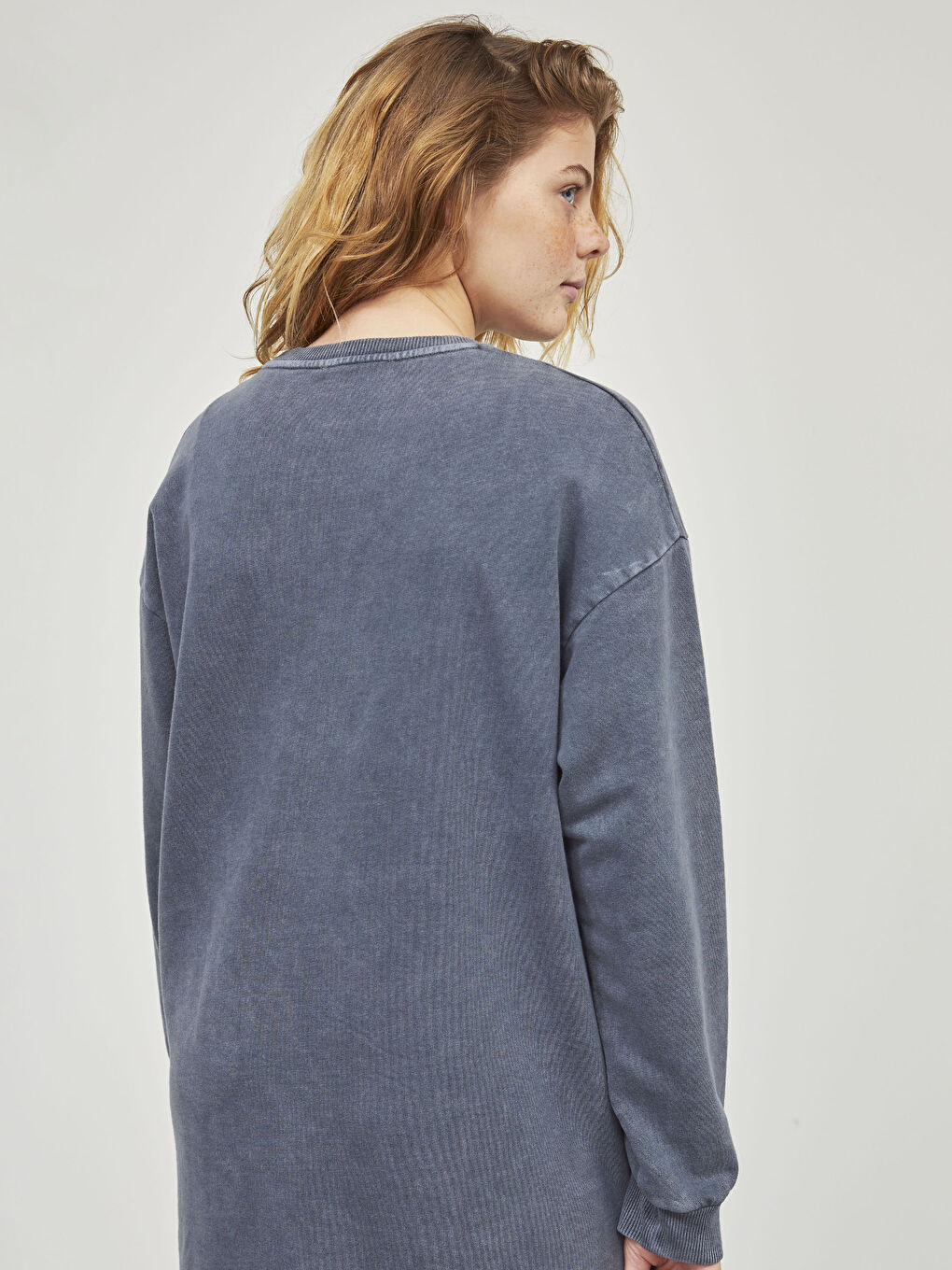 Cotton Printed Crew Neck Dress-3