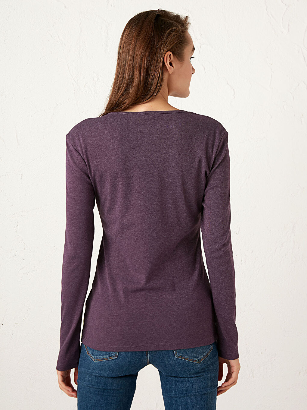 Crew Neck Basic Long Sleeve T-Shirt-2