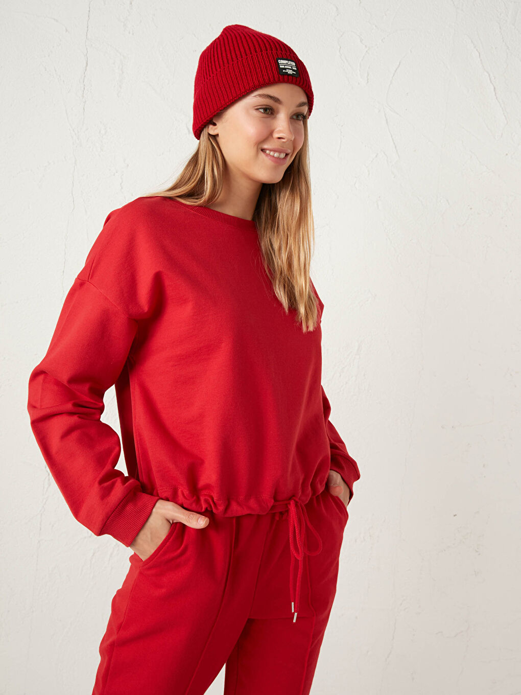 Gathered Detail Sweatshirt-2