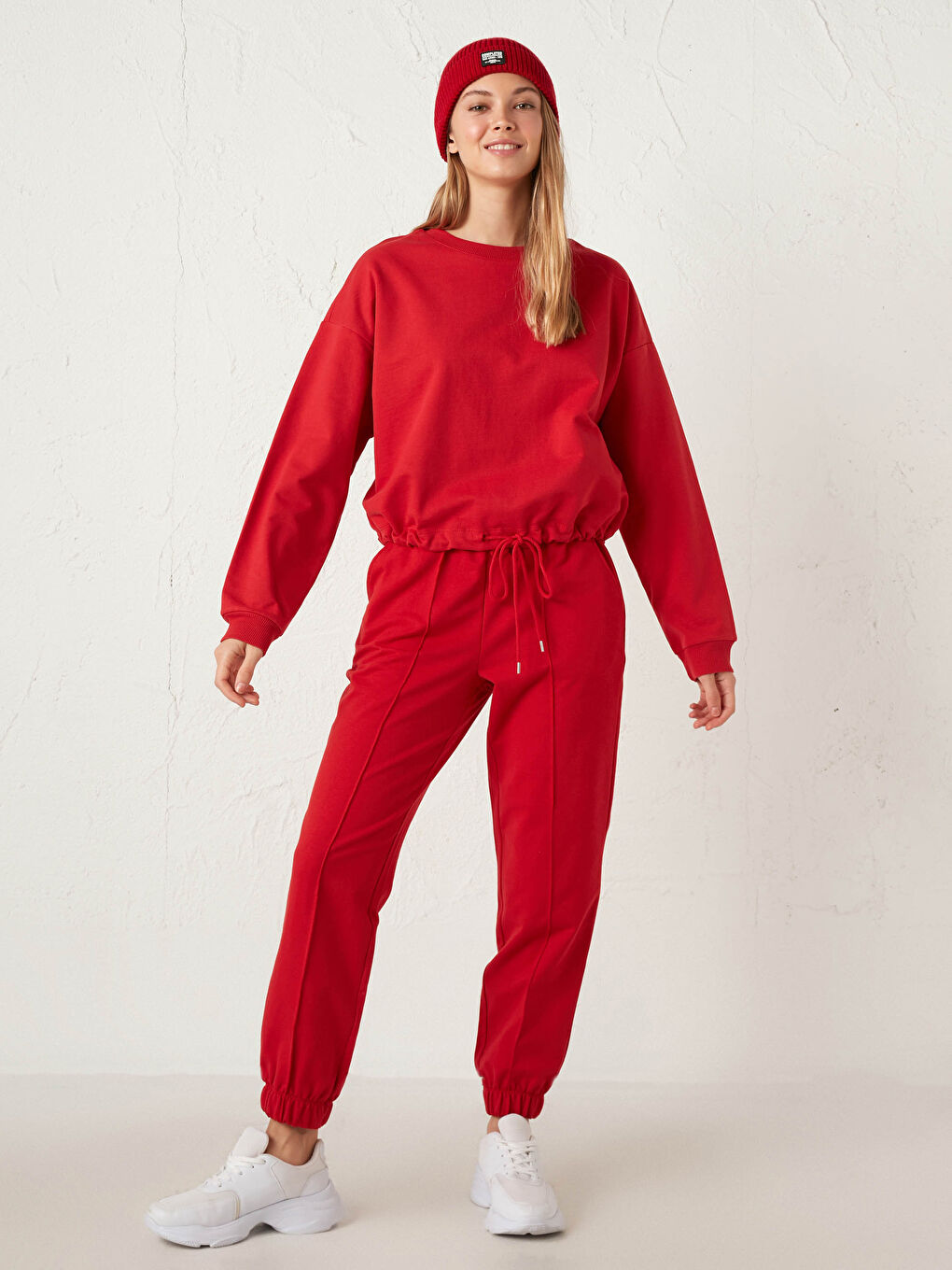 Gathered Detail Sweatshirt-5