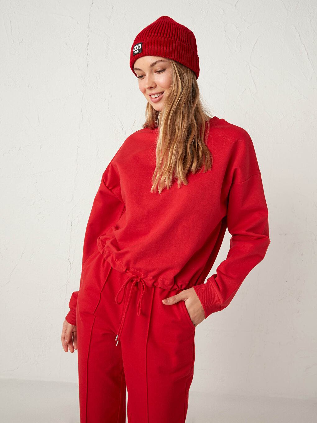 Gathered Detail Sweatshirt-1