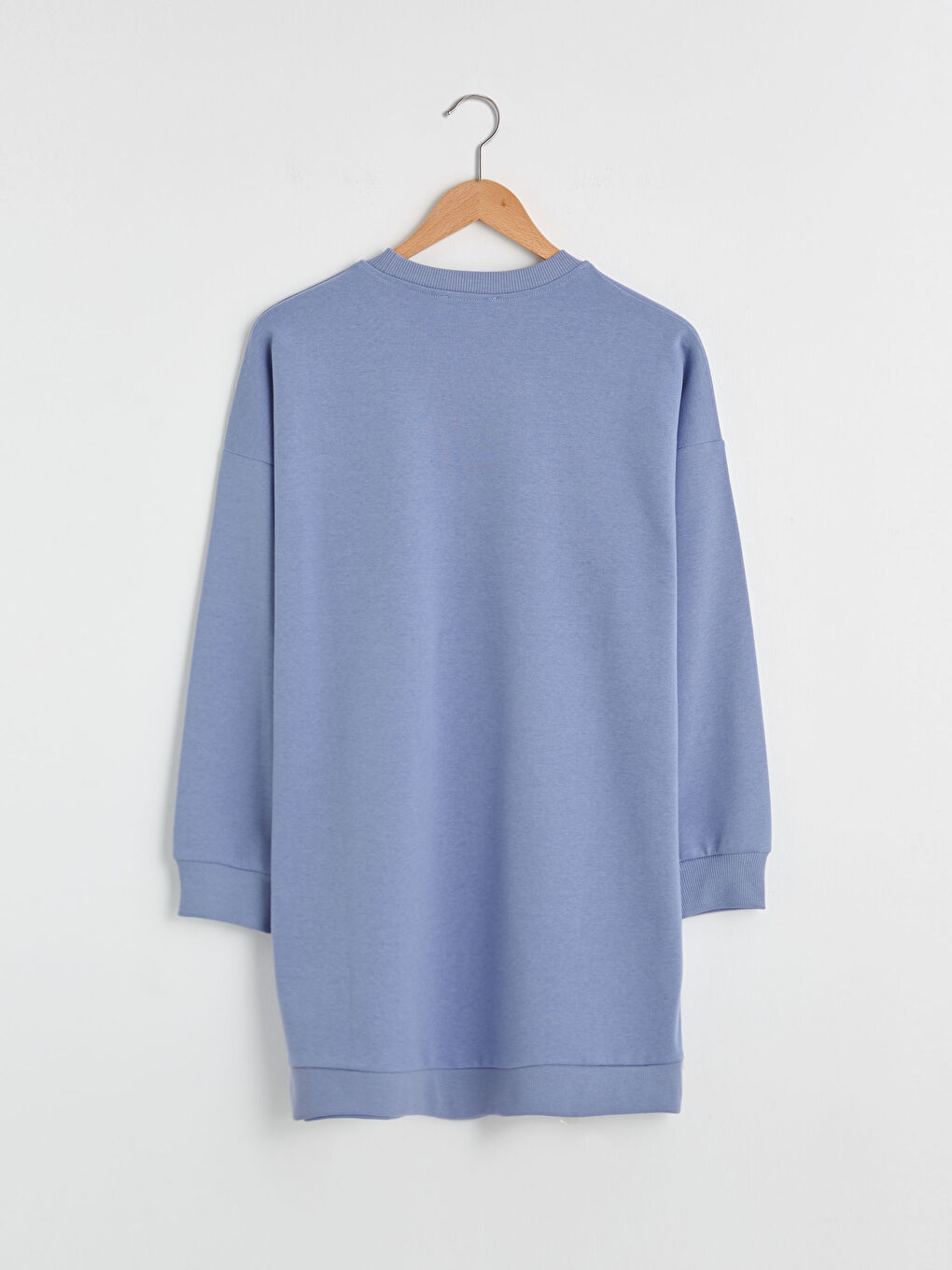 Mavi Kadın Kalın Bisiklet Yaka Düz Sweatshirt Tunik-6