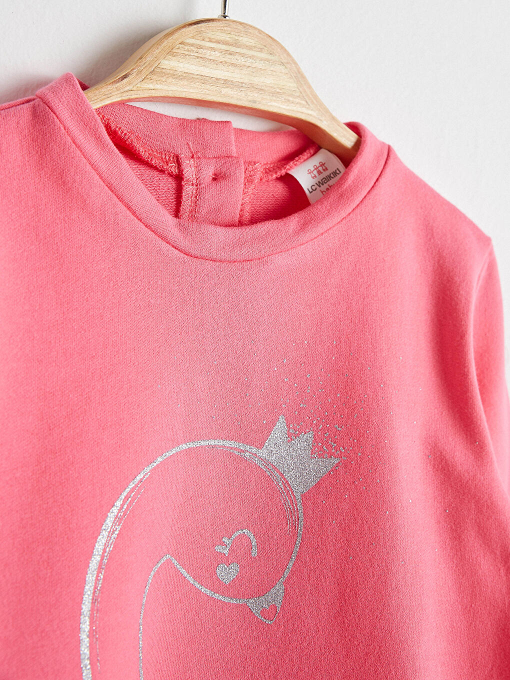 Pembe Kız Bebek Sweatshirt ve Tayt-2