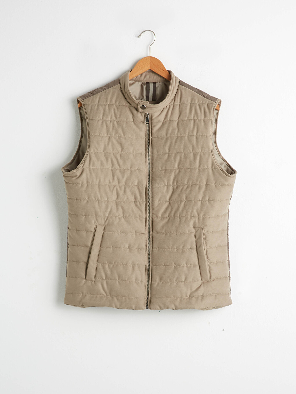Slim Fit Men's Suede Vest-5