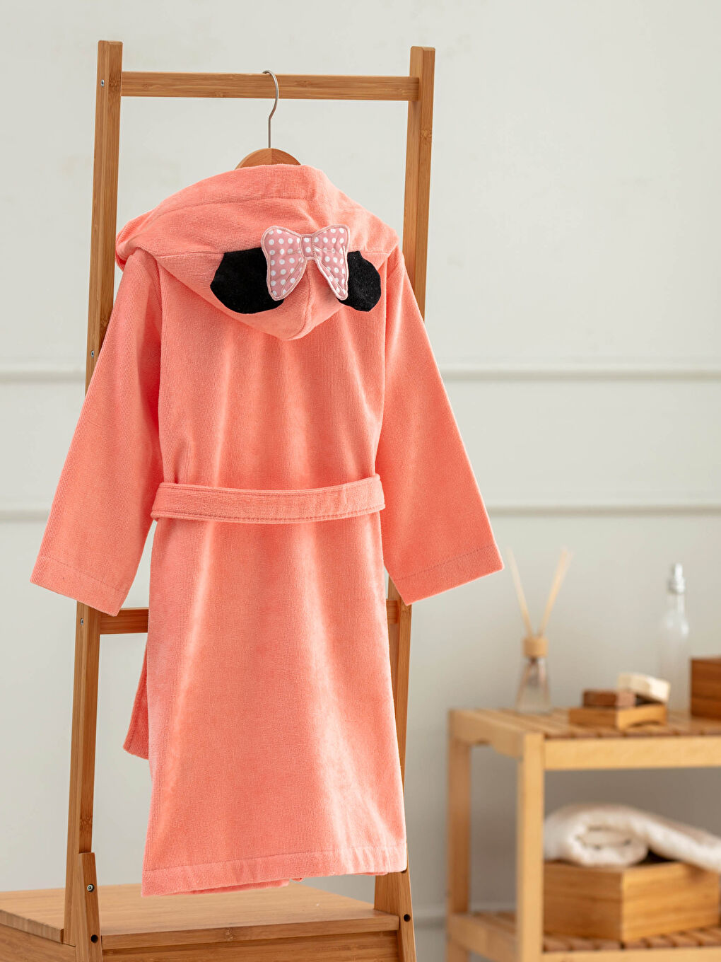 Peignoir Enfant À Capuche Minnie Mouse Brodé-1