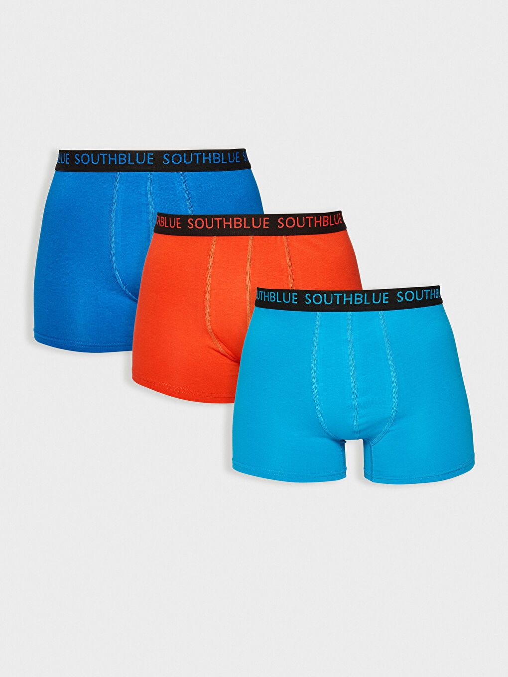 Turuncu Standart Kalıp Esnek Kumaş Boxer 3'lü