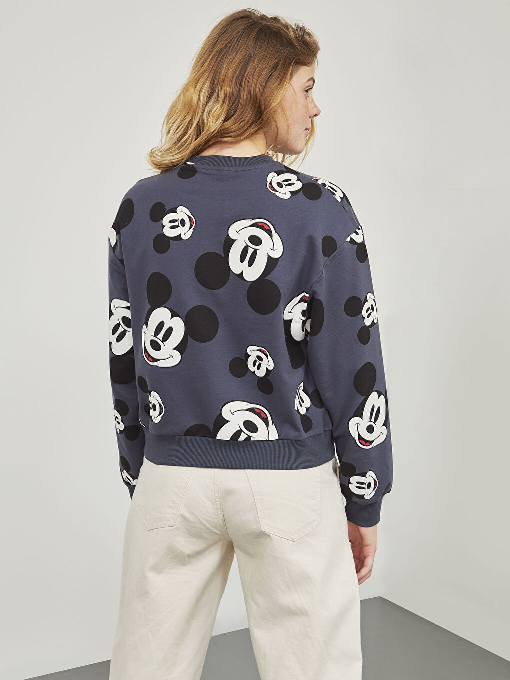 XSIDE Mickey Mouse Baskılı Sweatshirt -0WHT80Z8-RFL