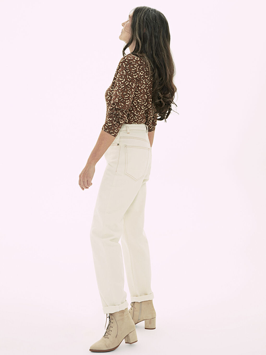 Printed V-Neck T-Shirt-1