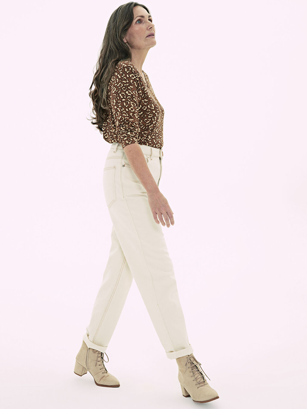 Printed V-Neck T-Shirt-6