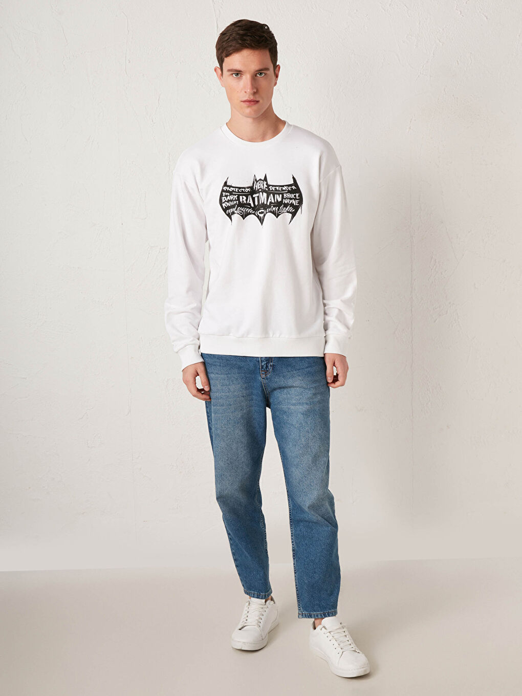 Batman Printed Crew Neck Heavy Sweatshirt-2