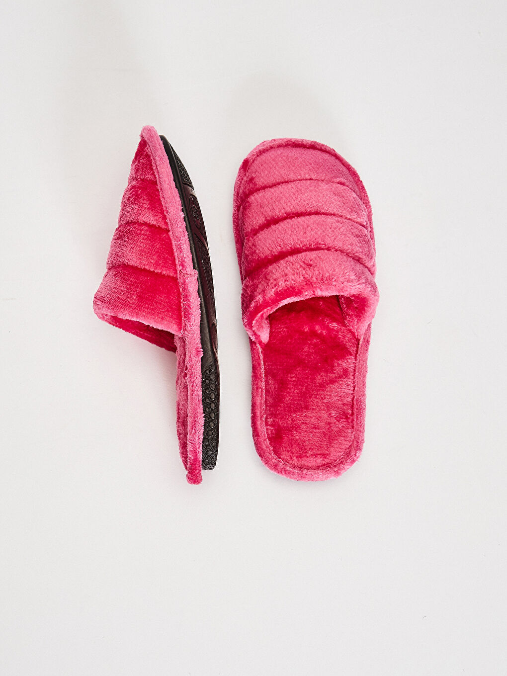 Pembe Kadın Peluş Ev Terliği-3