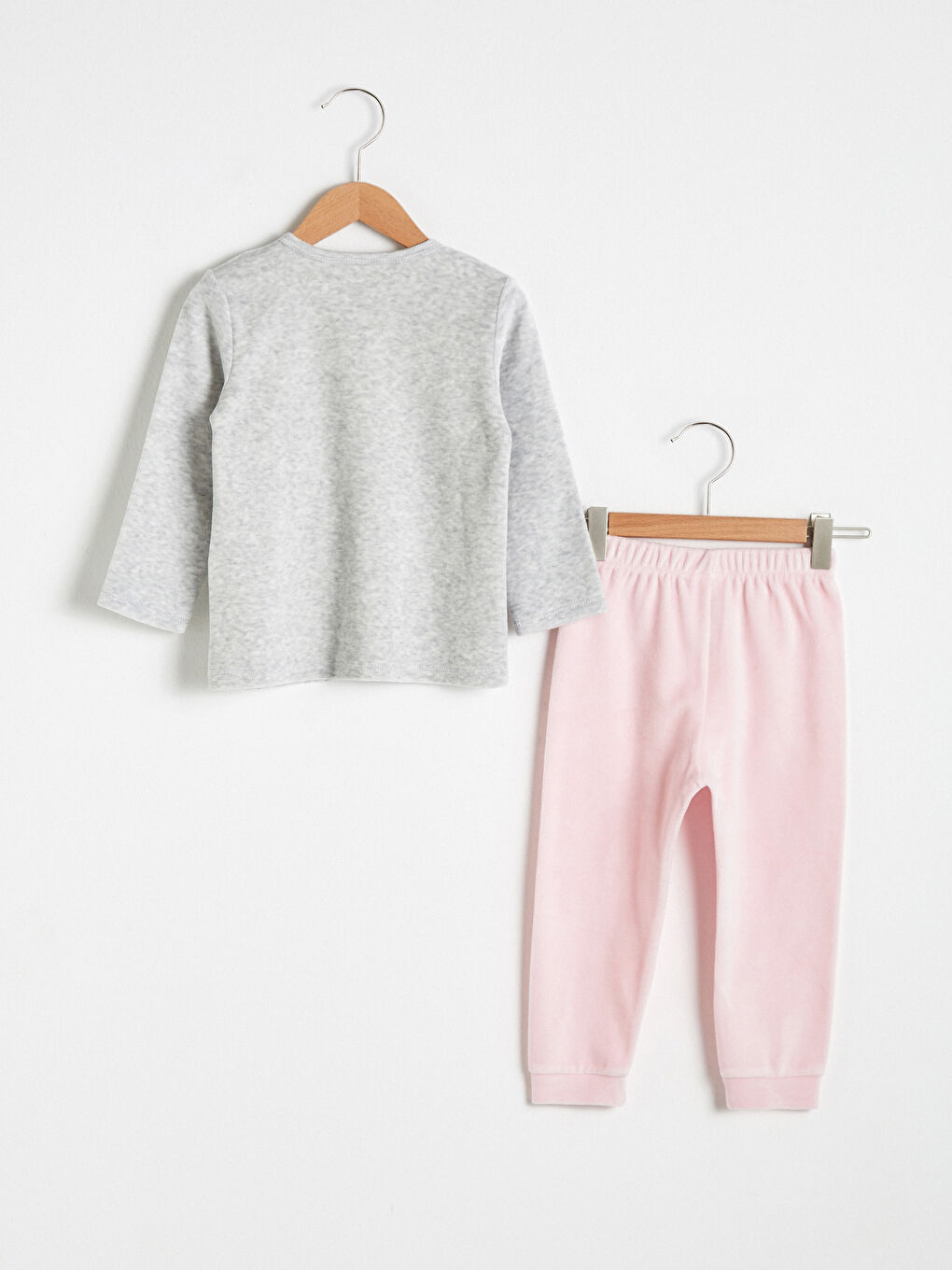 Beyaz Kız Bebek Baskılı Pijama Takımı-1