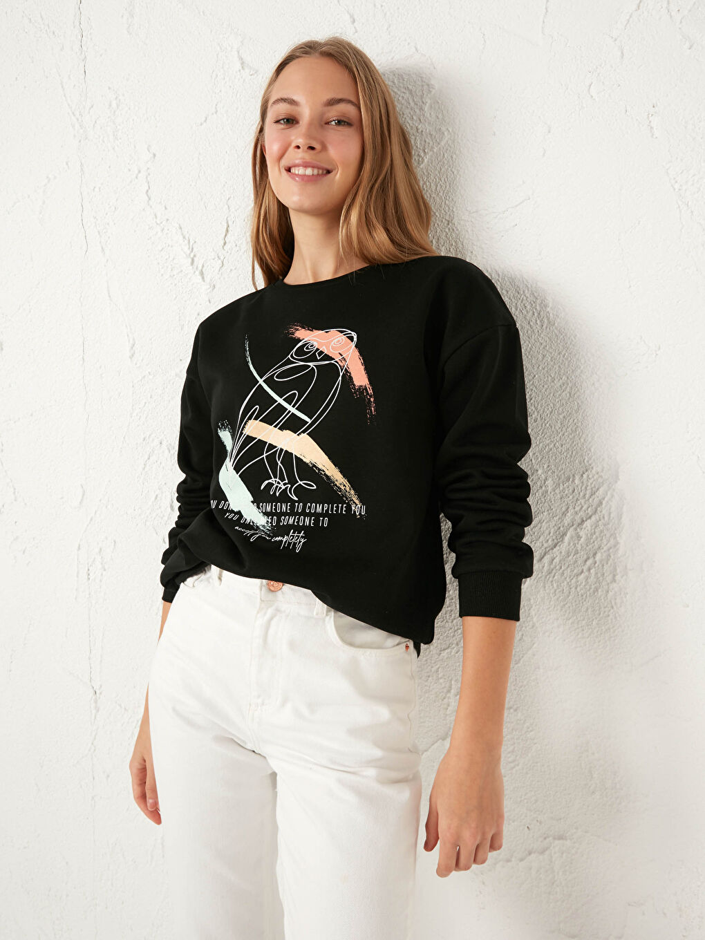 Žena CRNA Majica s kapuljačom/Dukserica-2