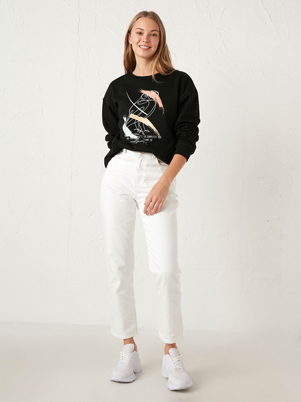 Žena CRNA Majica s kapuljačom/Dukserica-3