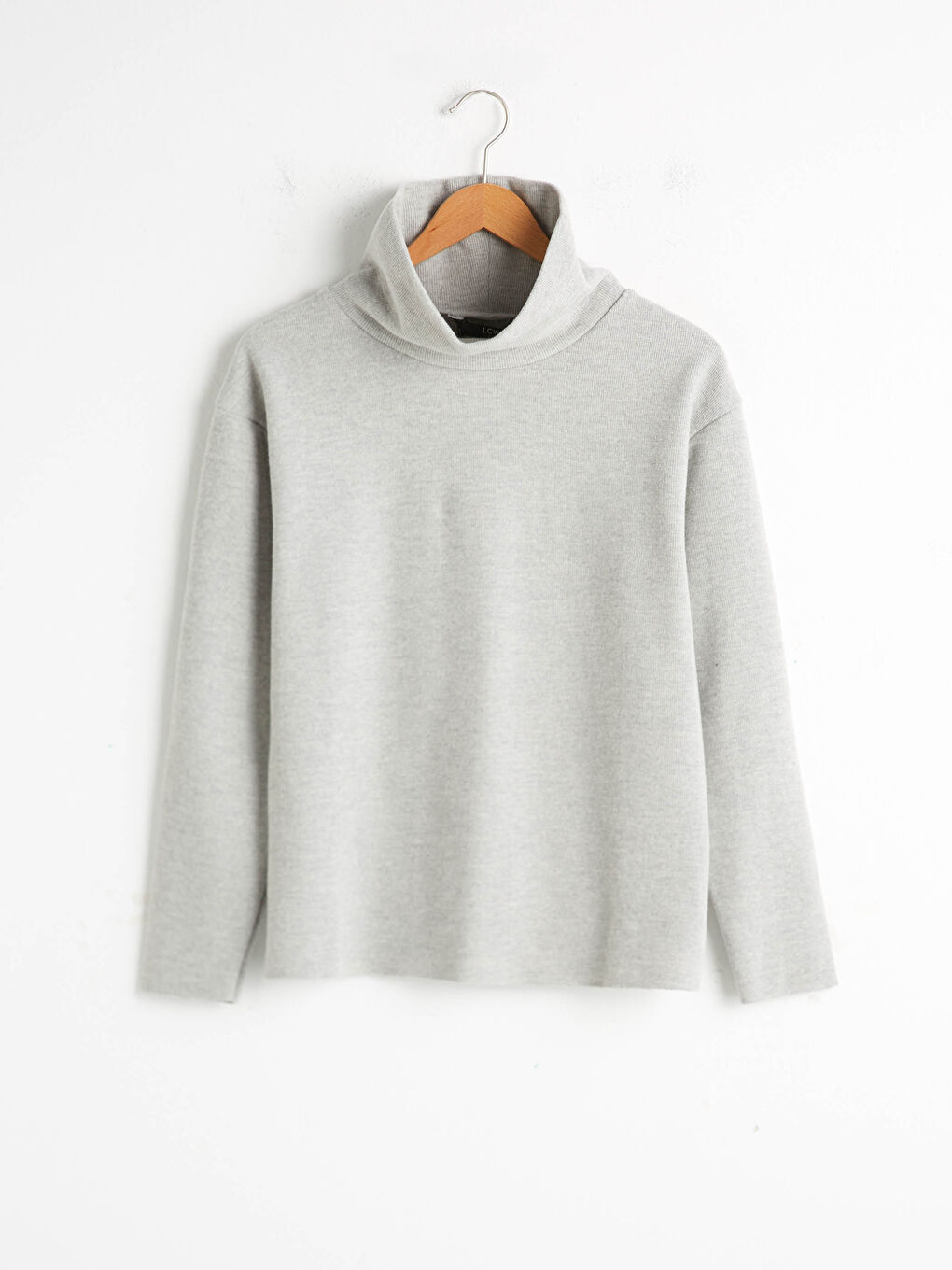 Gri Yarım Balıkçı Yaka Sweatshirt-5