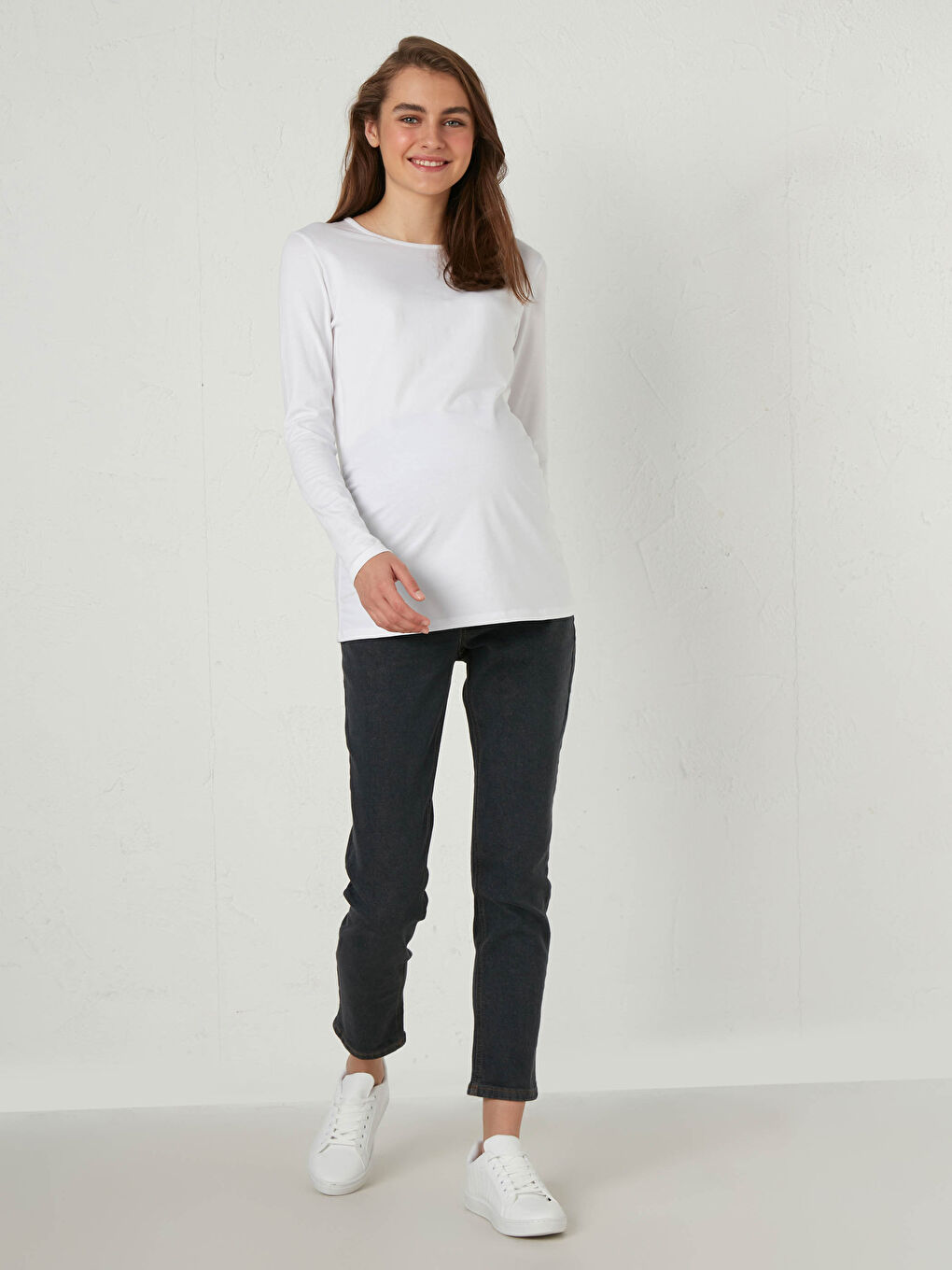 Gri Jupıter Süper Skinny Fit Hamile Jean Pantolon