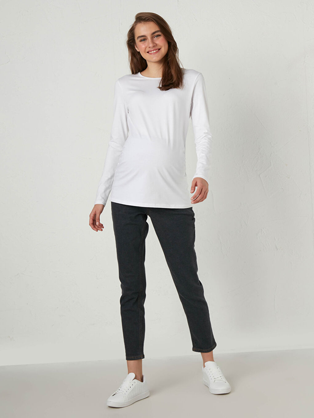 Gri Jupıter Süper Skinny Fit Hamile Jean Pantolon-2