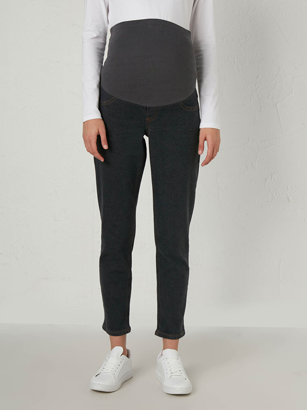 Gri Jupıter Süper Skinny Fit Hamile Jean Pantolon-4