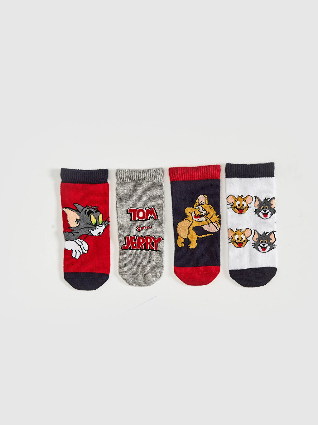 Малыш мальчик носки до щиколотки с принтом Том и Джерри 4 штуки-2
