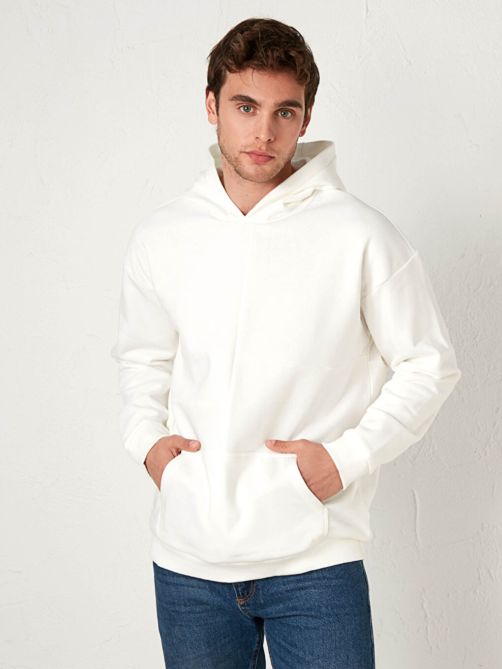 XSIDE Oversize Hooded Thick Hoodie -0WHV71Z8-RHG - LC Waikiki