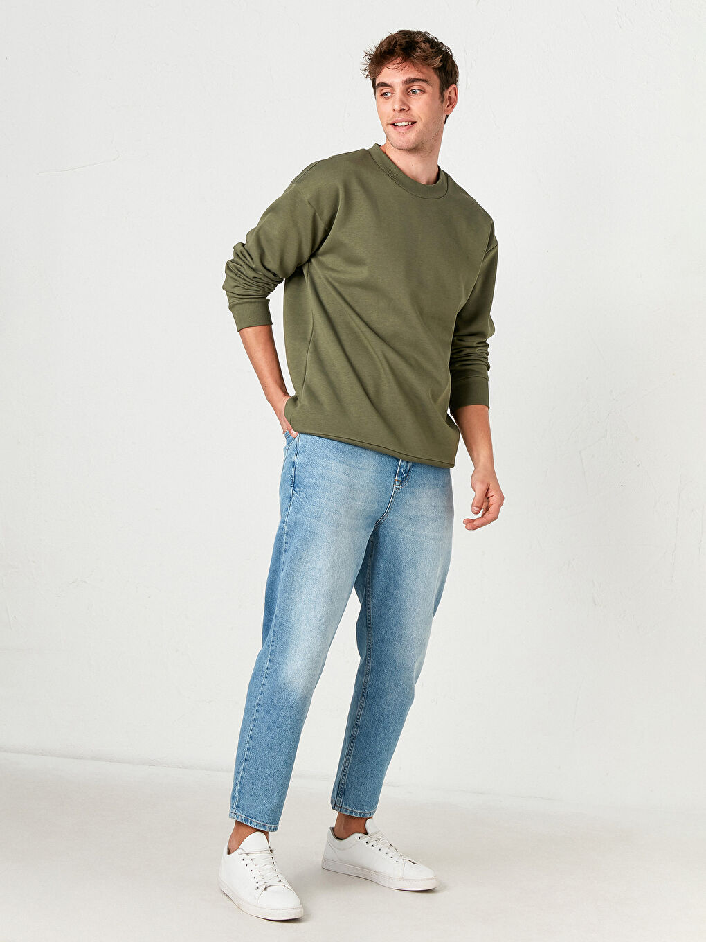 Oversize Crew Neck Sweatshirt-2