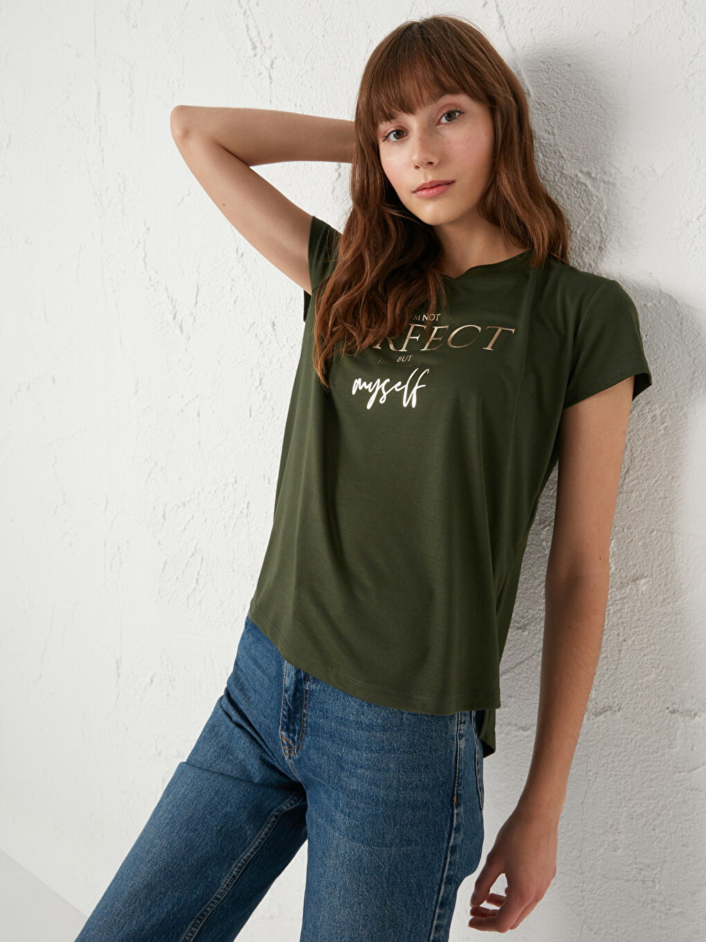 Crew Neck Printed T-Shirt-1