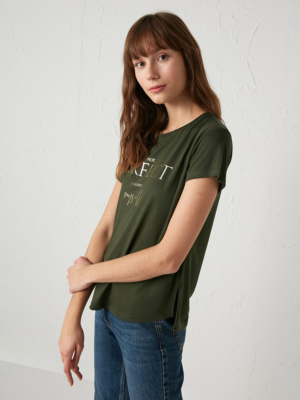 Crew Neck Printed T-Shirt-2