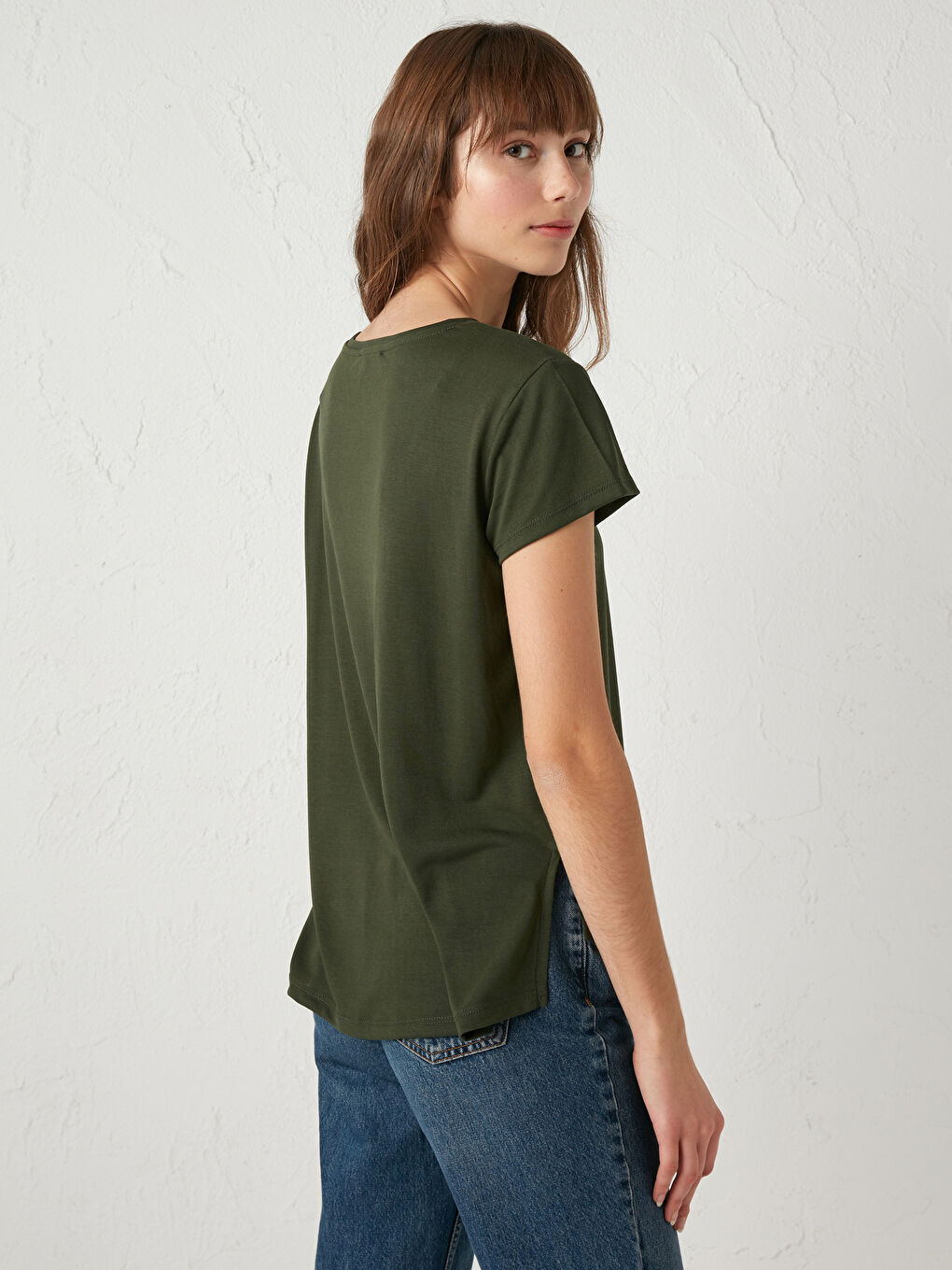 Crew Neck Printed T-Shirt-4