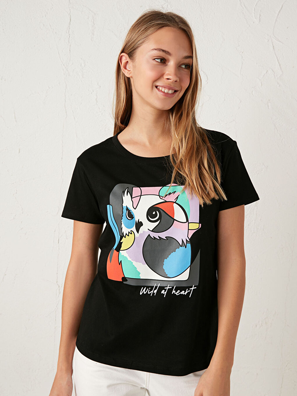 LCW Vision Owl Printed T-Shirt -0WHY05Z8-CVL