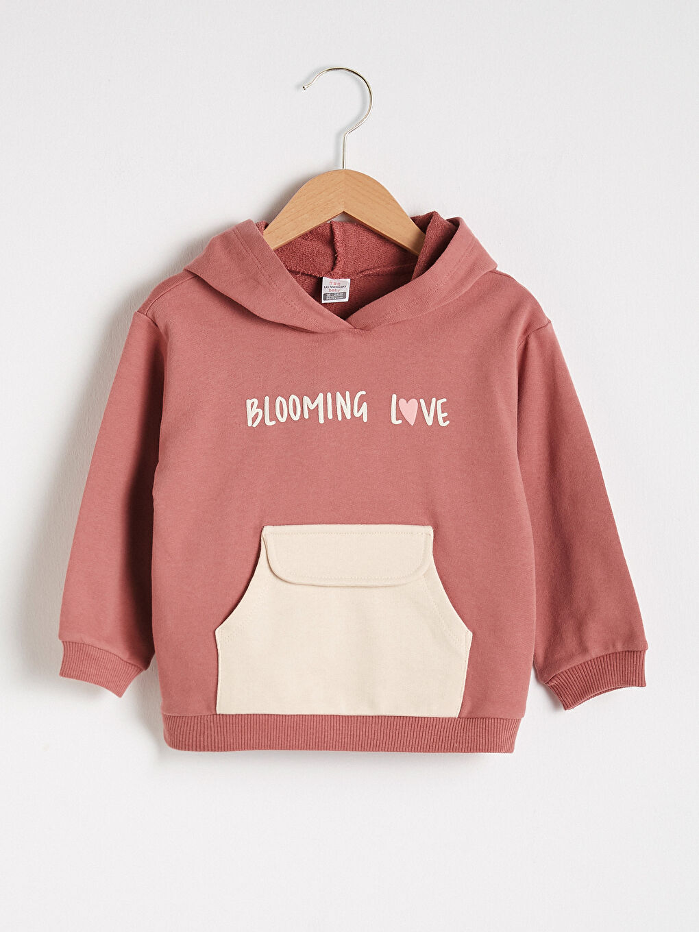 Pembe Kız Bebek Baskılı Sweatshirt