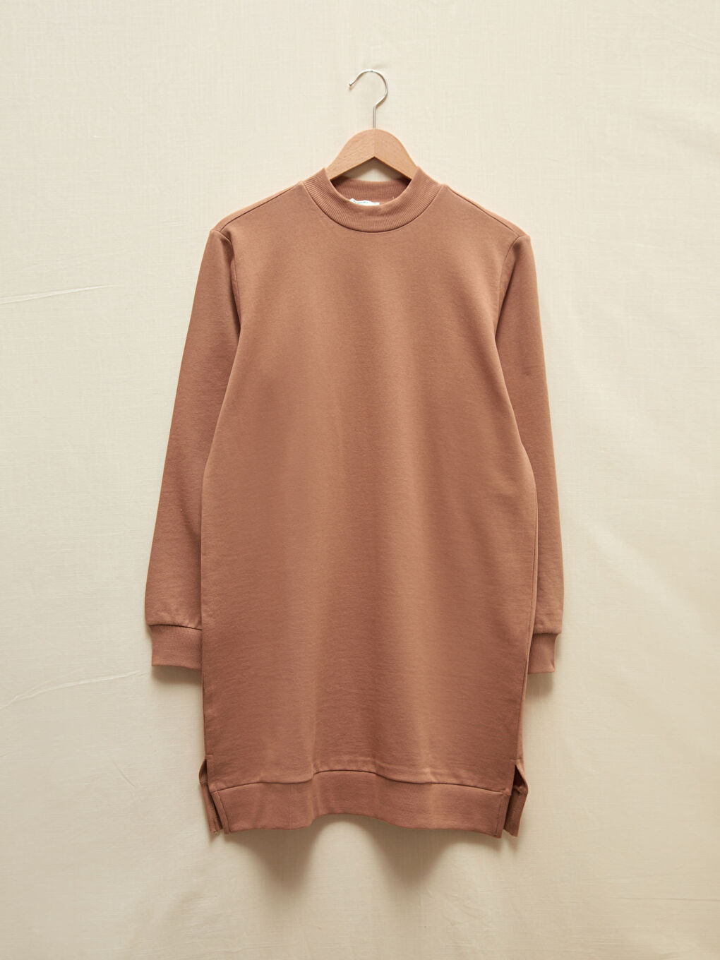 Neckband Cotton Women's Sweatshirt Tunic-4