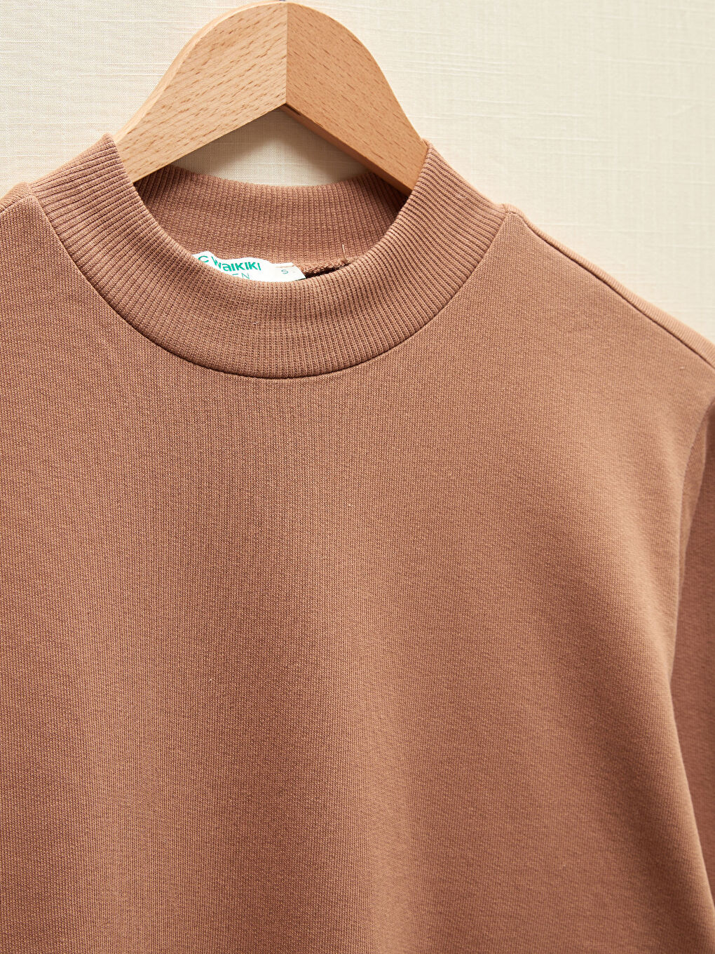 Neckband Cotton Women's Sweatshirt Tunic-5