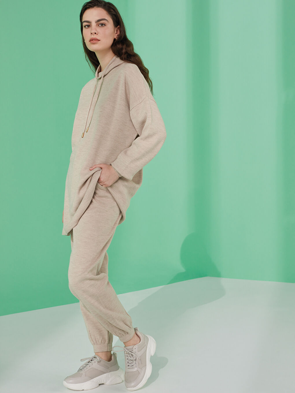 Elastic Waist Tricot Trousers