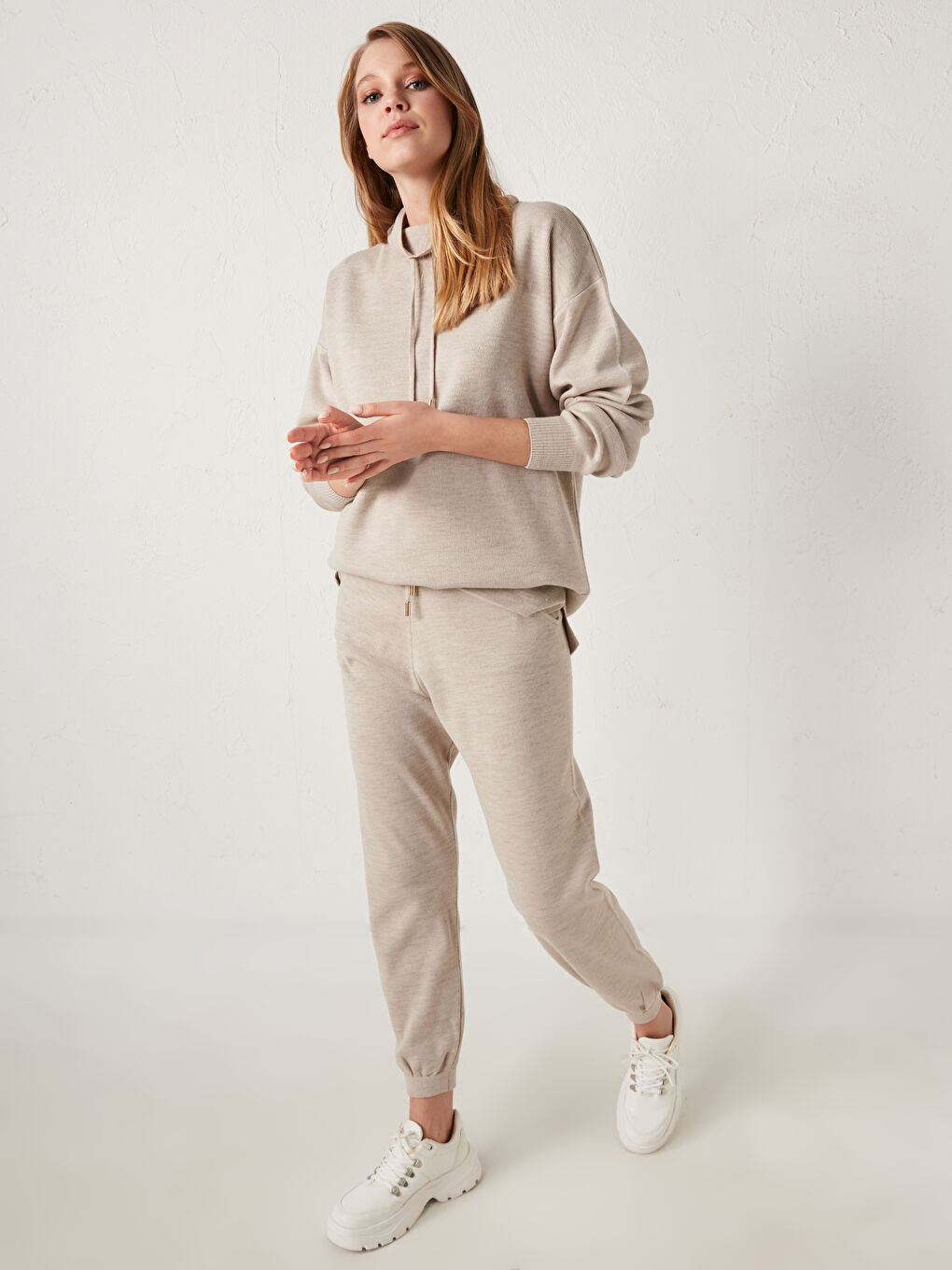 Elastic Waist Tricot Trousers-5