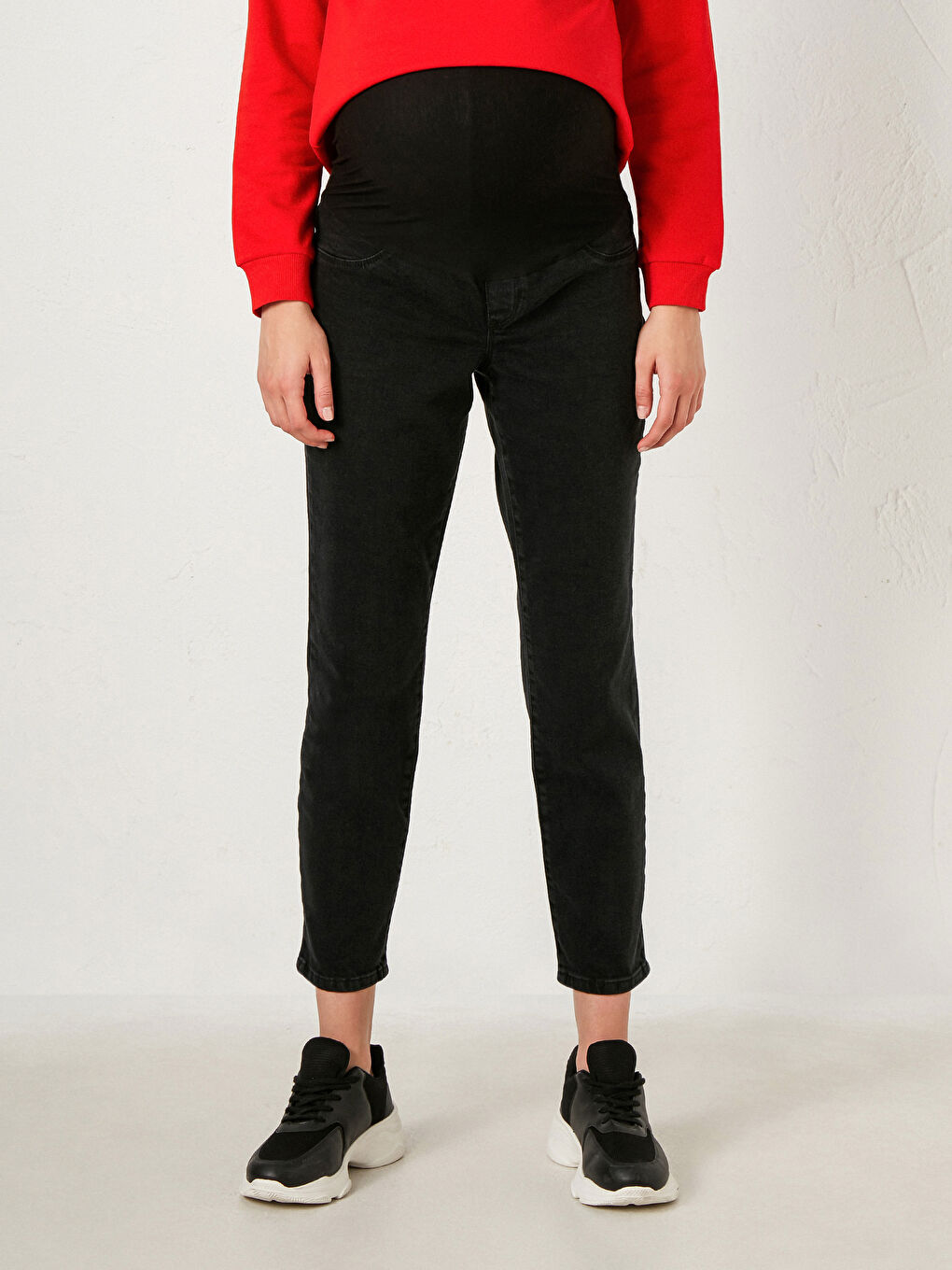 Siyah Jupıter Süper Skinny Fit Hamile Jean Pantolon-2