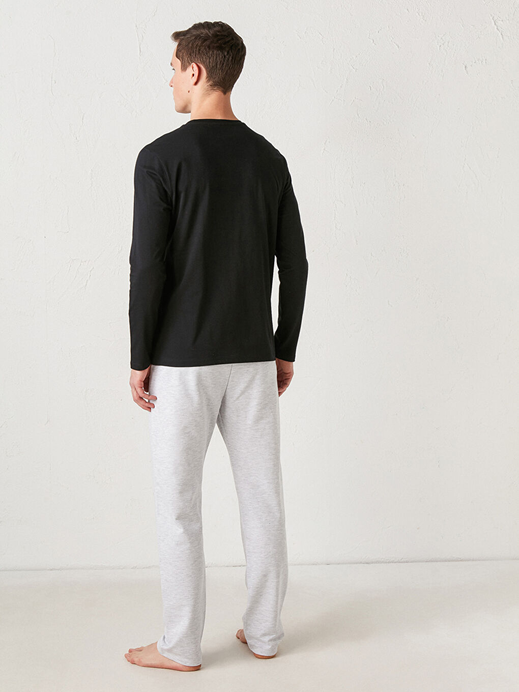 Siyah Standart Kalıp Pijama Takımı-3