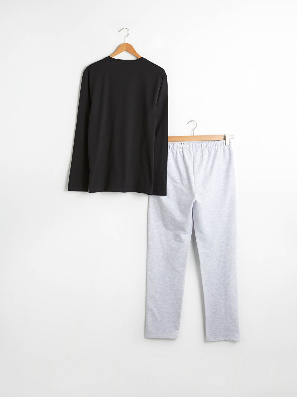 Siyah Standart Kalıp Pijama Takımı-6