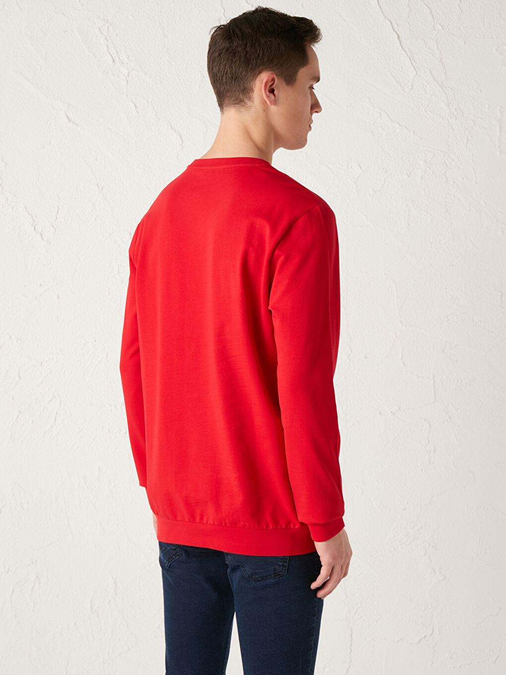 سويت شيرت مطبوع برقبة دائرية نحيف-2