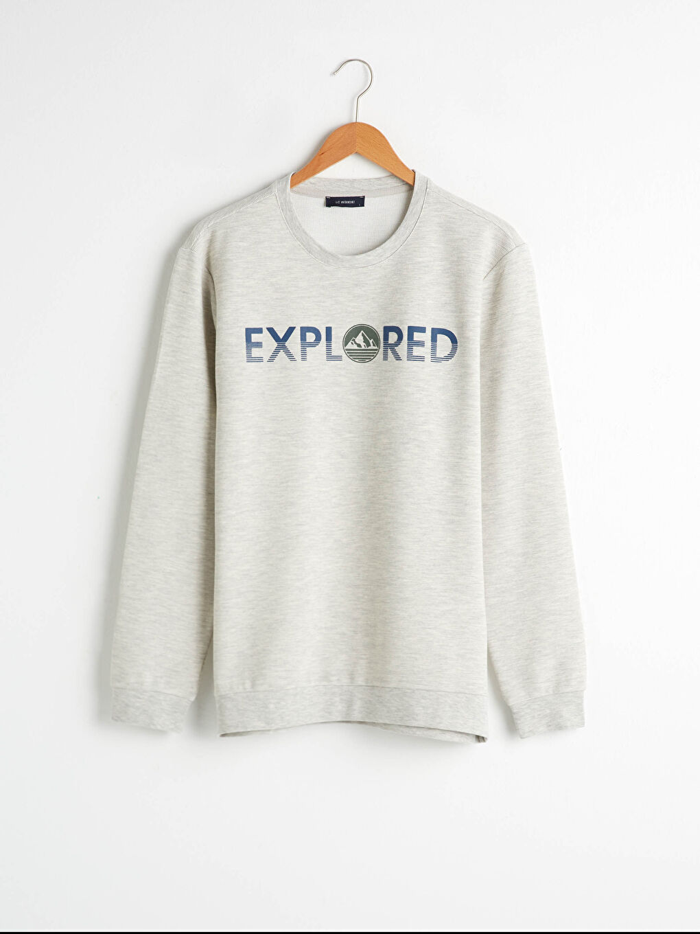 Crew Neck Printed Thin Sweatshirt-5