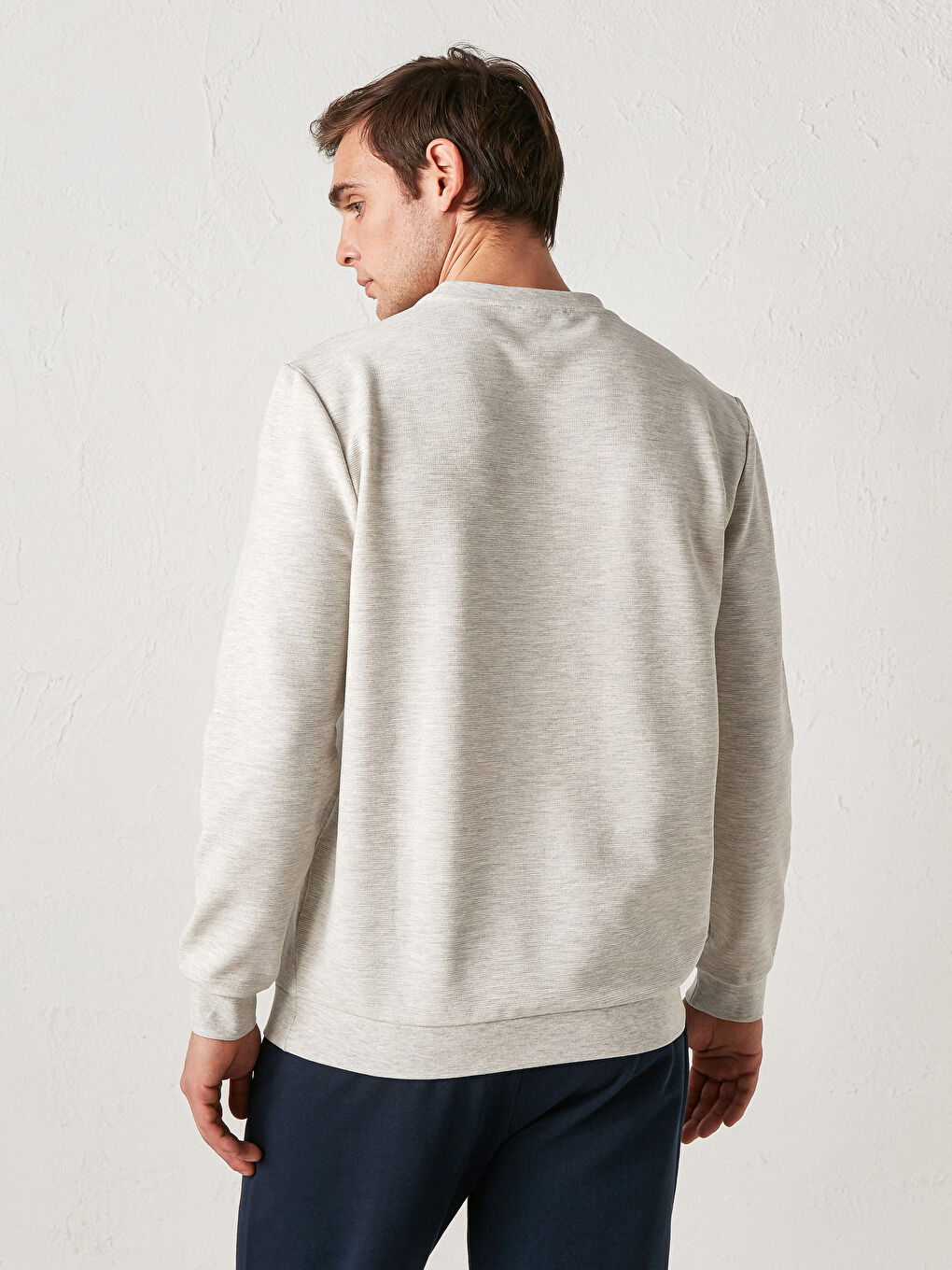 Crew Neck Printed Thin Sweatshirt-3