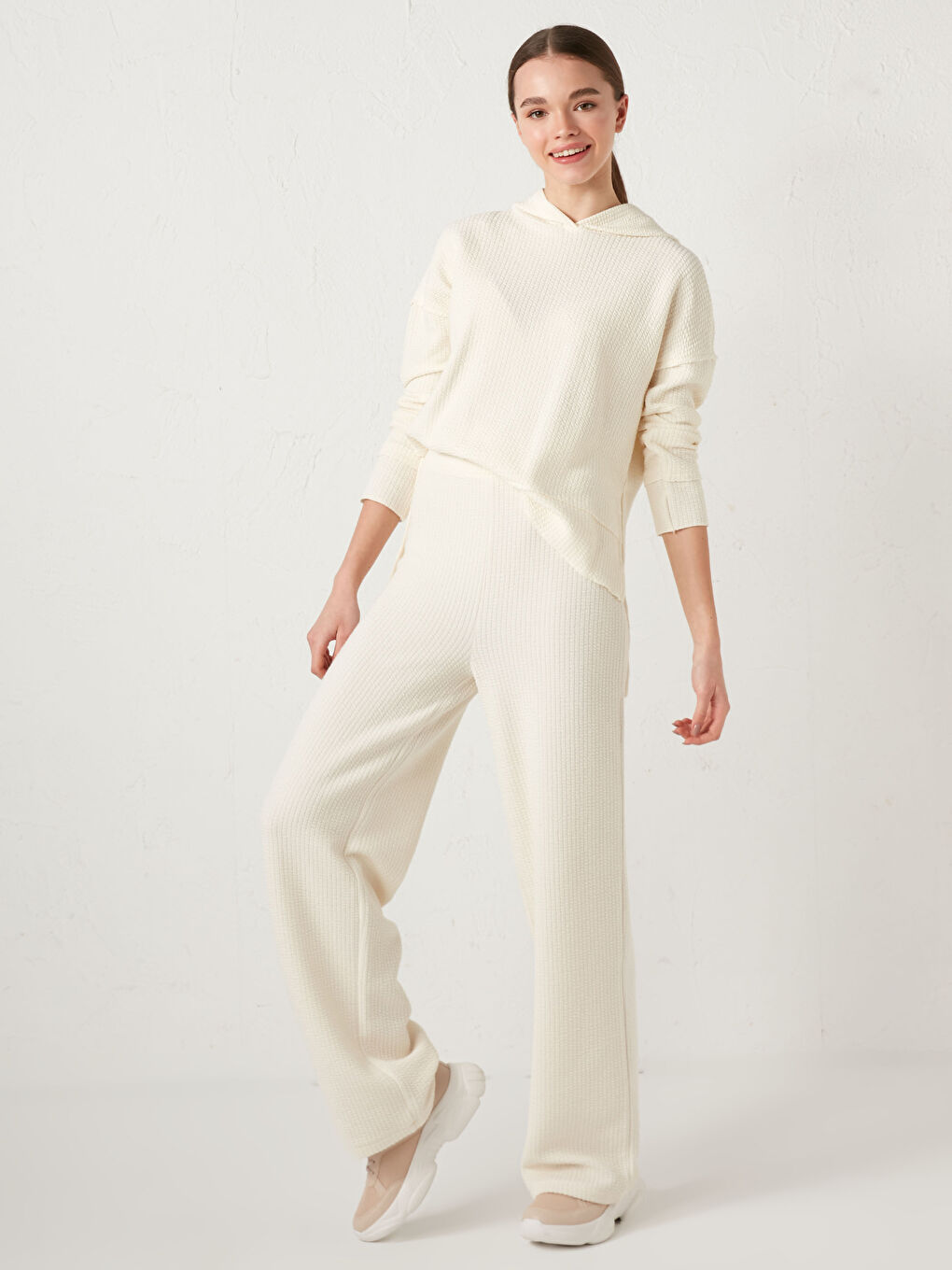 Elastic Waist Cotton Trousers