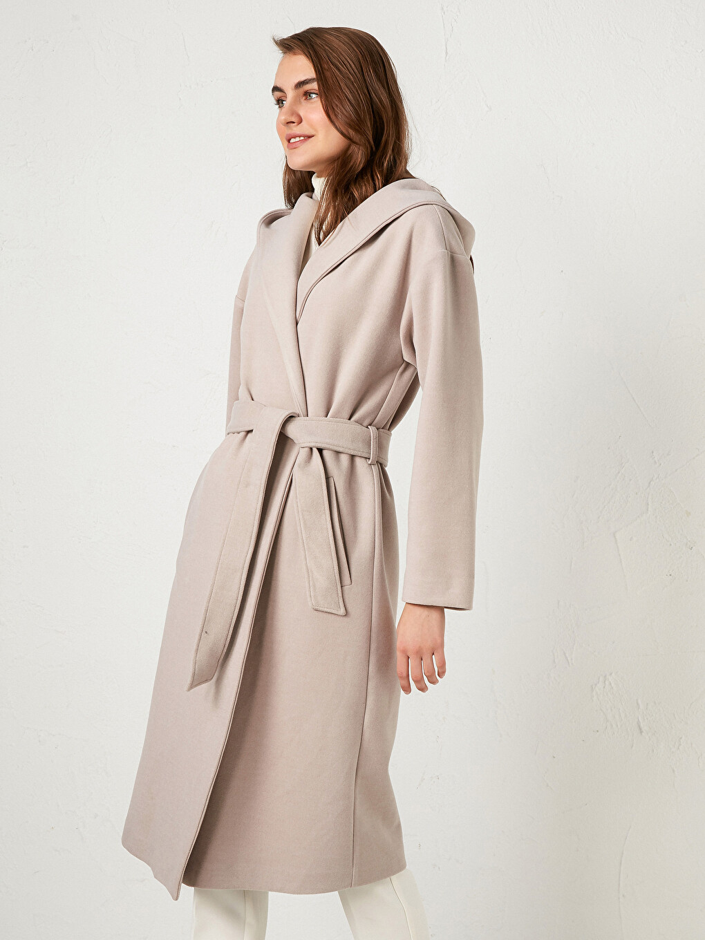 Hooded Belted Cachet Coat